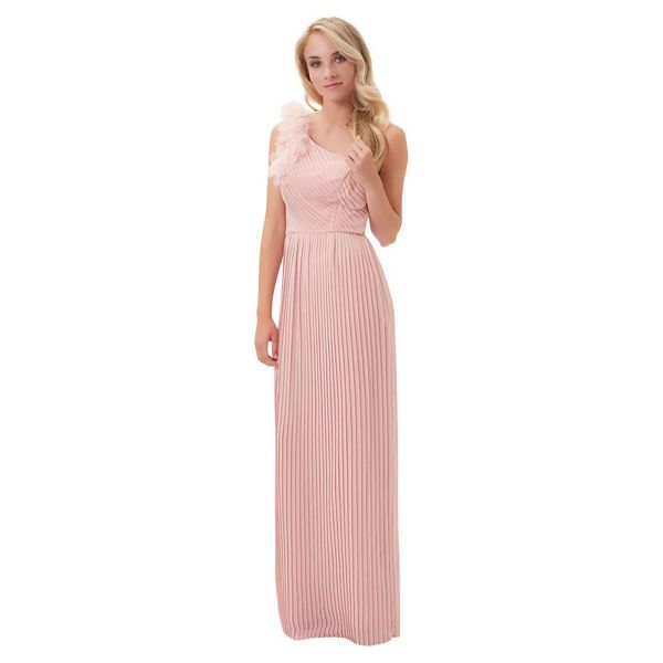 Jane Norman Dresses - Pink one shoulder maxi dress