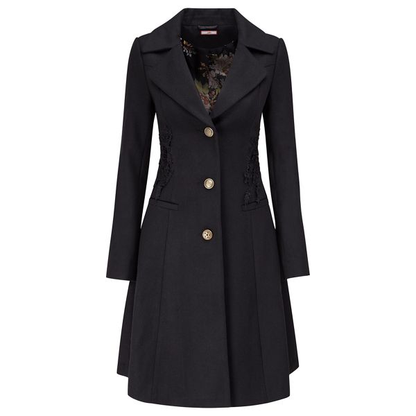 Timeless Joe Browns Black lace trim coat 61068_WJ113A For Sale