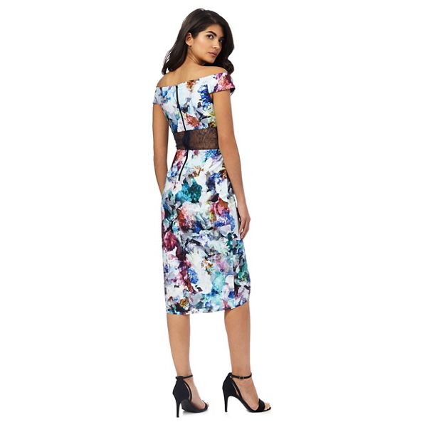 Stylish Laced In Love Multicoloured midi dress 1760208035