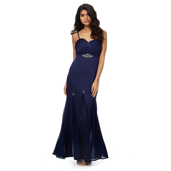 Laced In Love Dresses - Navy crystal detailed dress