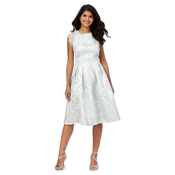 Laced In Love Dresses - Silver patterned dress
