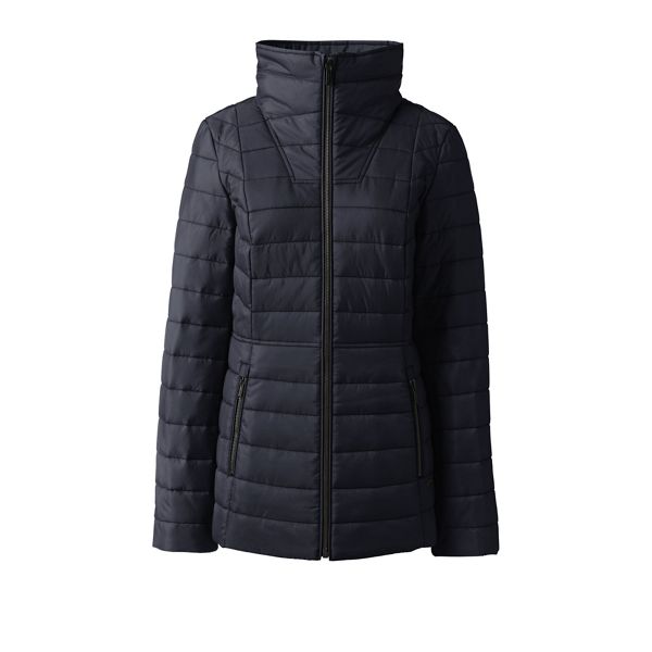 Lands' End Coats & Jackets - Black funnel neck primaloft packable jacket