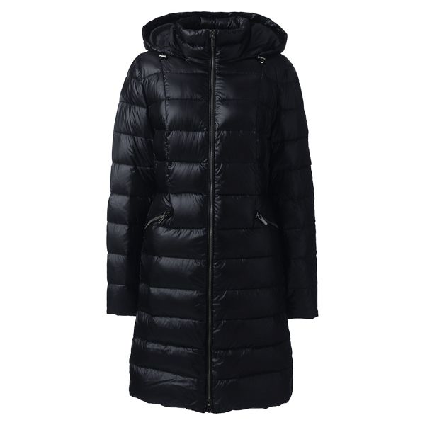 Lands' End Coats & Jackets - Black lightweight down long coat