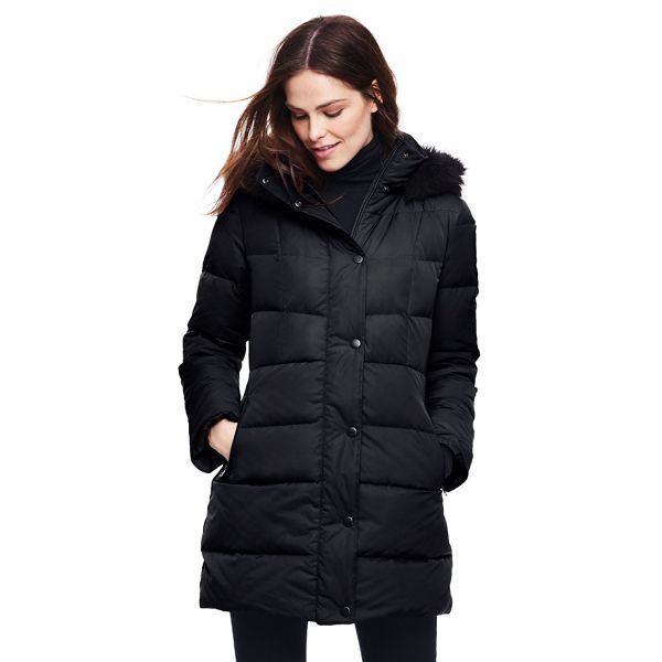 Lands' End Coats & Jackets - Black refined down coat