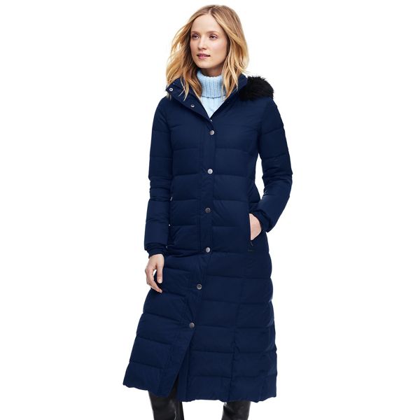 Lands' End Coats & Jackets - Blue long down coat
