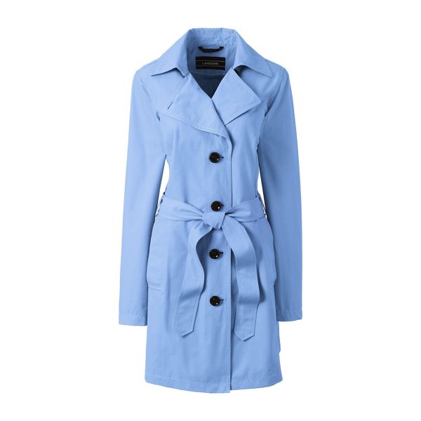 Lands' End Coats & Jackets - Blue petite harbour trench coat