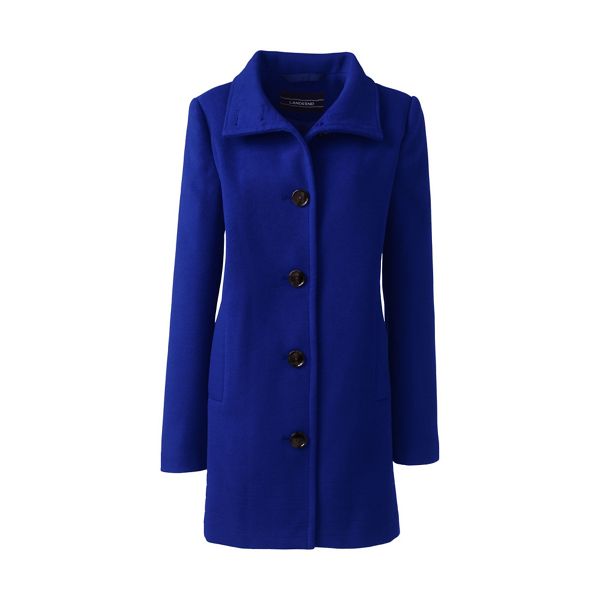 Lands' End Coats & Jackets - Blue stand collar coat