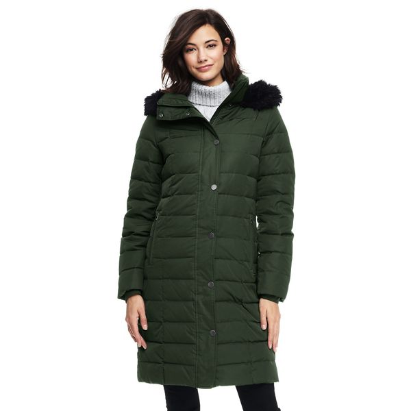 Lands' End Coats & Jackets - Green luxe down coat