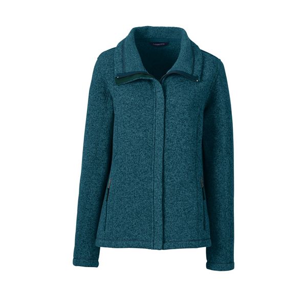 Lands' End Coats & Jackets - Green sweater fleece jacket