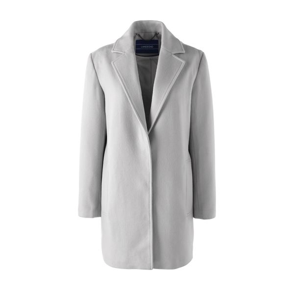 Lands' End Coats & Jackets - Grey plus super soft wool blend parka