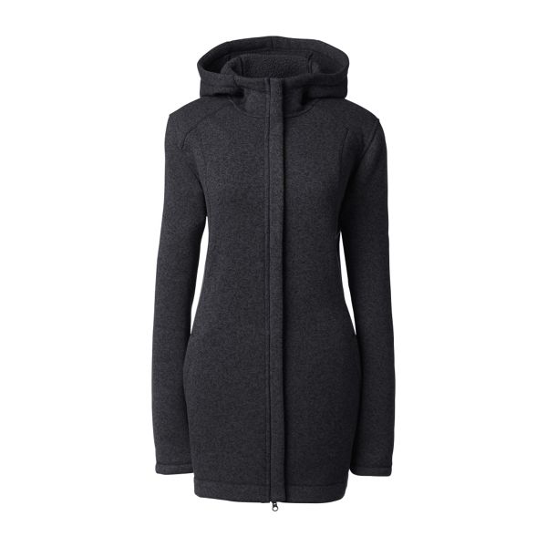Lands' End Coats & Jackets - Grey sweater fleece hooded parka
