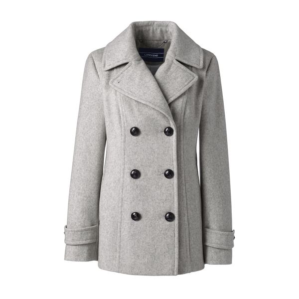 Lands' End Coats & Jackets - Grey wool blend peacoat