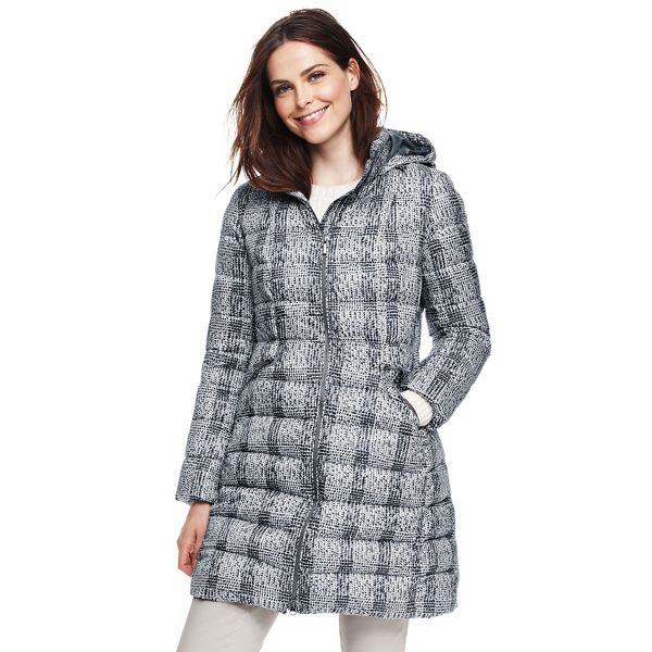 Lands' End Coats & Jackets - Multi patterned lightweight down long coat