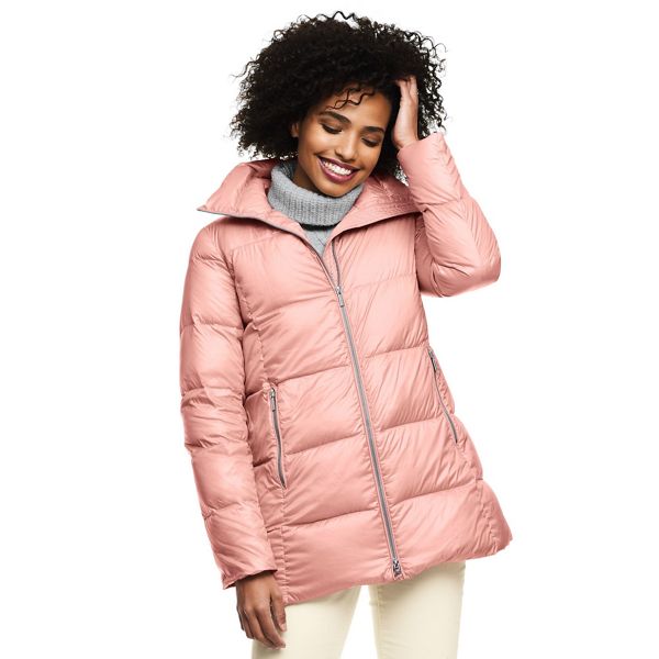 Lands' End Coats & Jackets - Pink lightweight down a-line coat