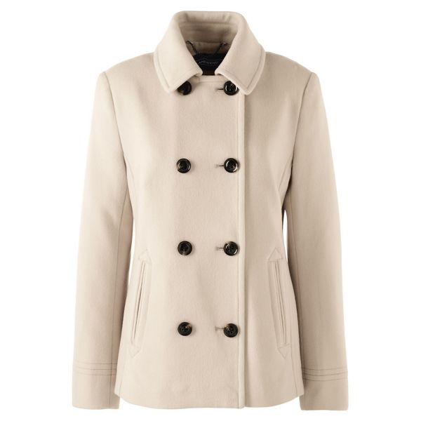 Lands' End Coats & Jackets - Pink regular super soft wool blend pea coat