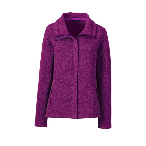 Lands' End Coats & Jackets - Purple sweater fleece jacket