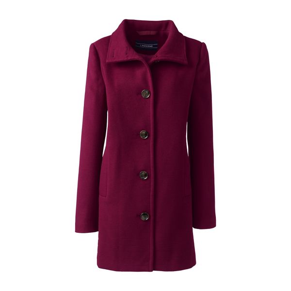 Lands' End Coats & Jackets - Red stand collar coat