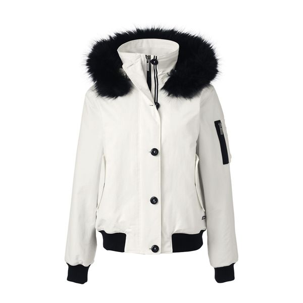 Lands' End Coats & Jackets - White squall bomber jacket