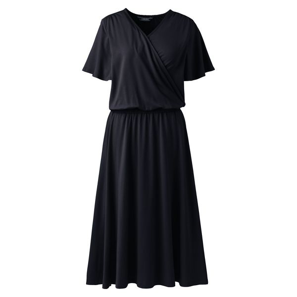 Lands' End Dresses - Black flutter sleeves dress