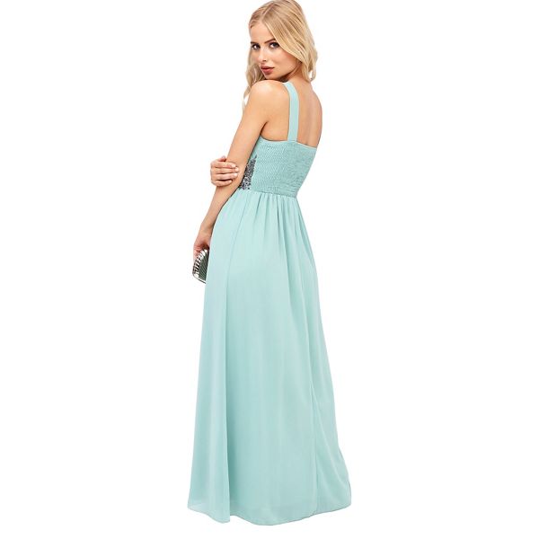 Hot Sale Little Mistress Green ruched maxi dress 63411_L7637D3B