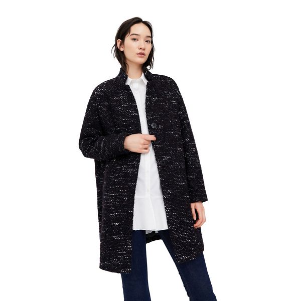 Mango Coats & Jackets - Black flecked effect coat