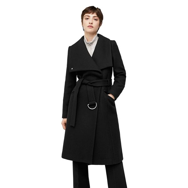 Mango Coats & Jackets - Black 'Venus' belted coat