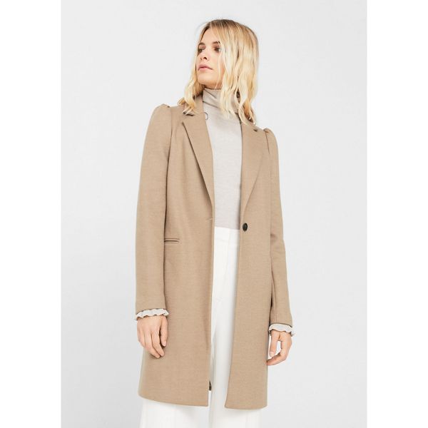 Timeless Mango Cream 'Paris' puffed sleeves coat 3500101000