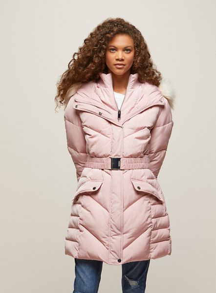 Miss Selfridge Coats & Jackets - Petites pink belted puffa coat