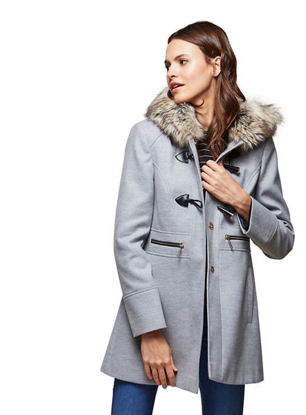 Miss Selfridge Coats & Jackets - Wool duffle coat grey