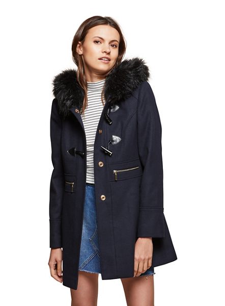 Miss Selfridge Coats & Jackets - Wool duffle coat navy