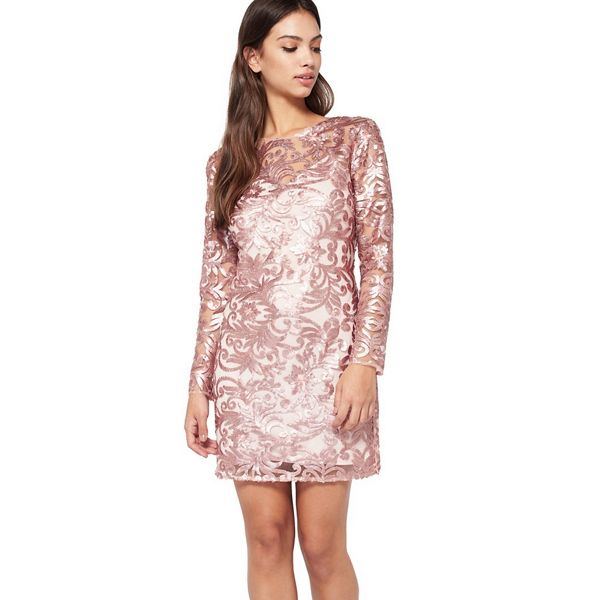 Miss Selfridge Dresses - Rose gold sequin mini dress