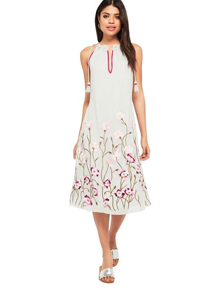 Miss Selfridge Dresses - Tie shoulder embroidered camisole dress