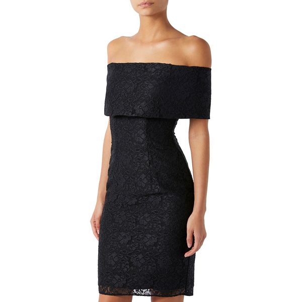 Latest Monsoon Black Barbara' bardot lace dress 63430_34255101