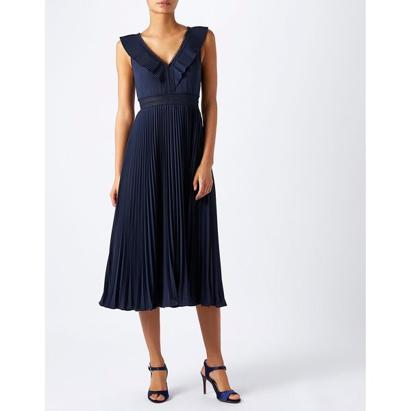 Dresses - Blue sammy pleated midi dress