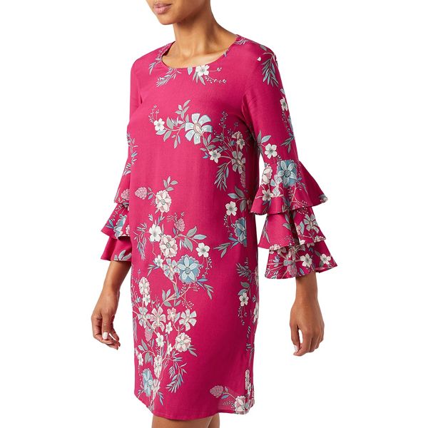 Fashion Monsoon Pink floral print 'Sabina' knee length tunic dress 63430_34227310 On Sale