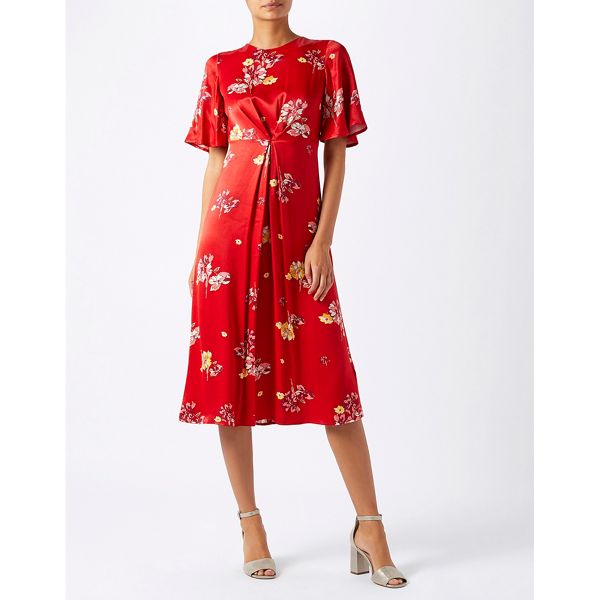 Dresses - Red ada print dress