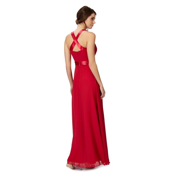 Designer No. 1 Jenny Packham Dark pink 'Lily' waterfall evening dress 80208500 Outlet