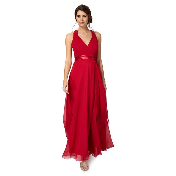 Designer No. 1 Jenny Packham Dark pink 'Lily' waterfall evening dress 80208500 Outlet