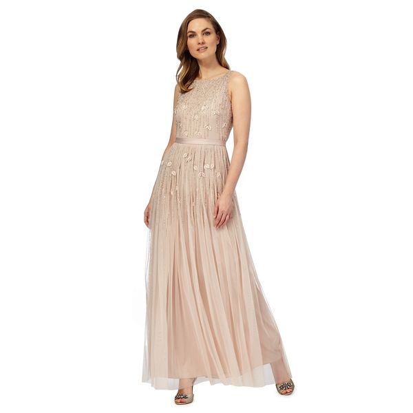 No. 1 Jenny Packham Dresses - Light pink 'Giselle' embellished maxi dress