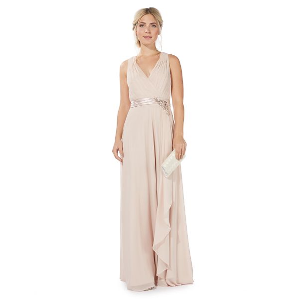 No. 1 Jenny Packham Dresses - Pink 'Lily' v-neck evening dress
