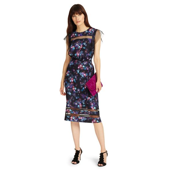 Phase Eight Dresses - Black and Multi kacy floral print dress