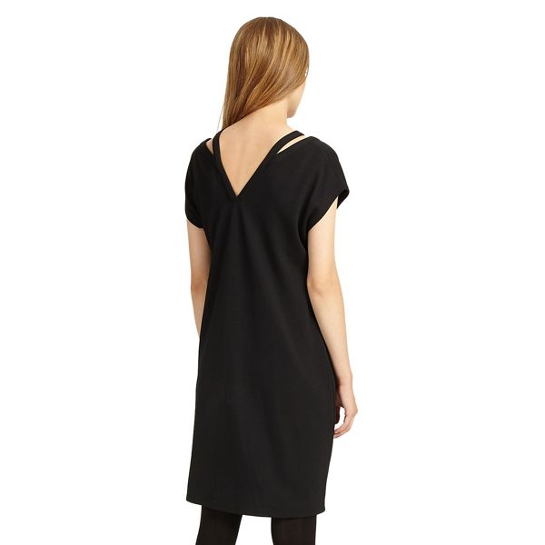 Hot Sale Phase Eight Black dani double v neck dress 54510_204227050