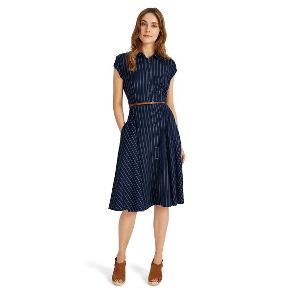 Phase Eight Dresses - Blue sophie stripe dress