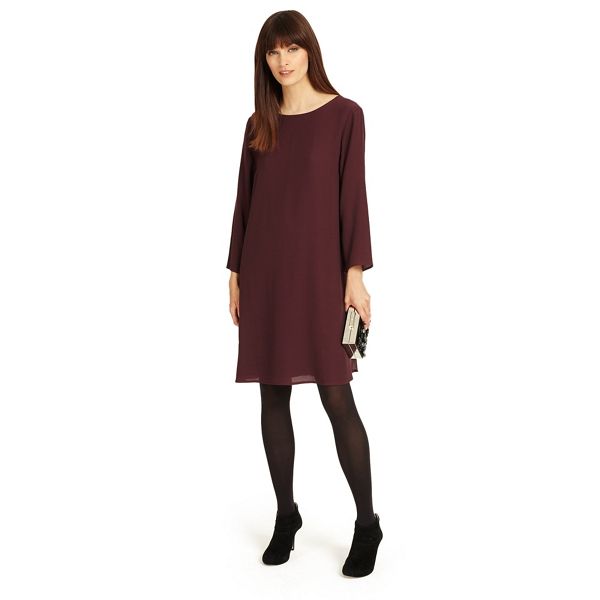 Phase Eight Dresses - Dark red pia pleat back dress