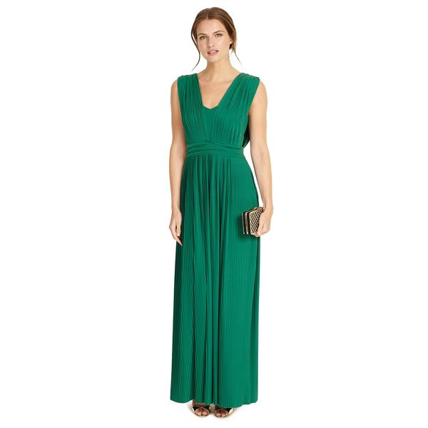 Phase Eight Dresses - Emerald aldora pleat full length dress