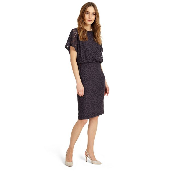 Phase Eight Dresses - Grey sandra spot burnout dress