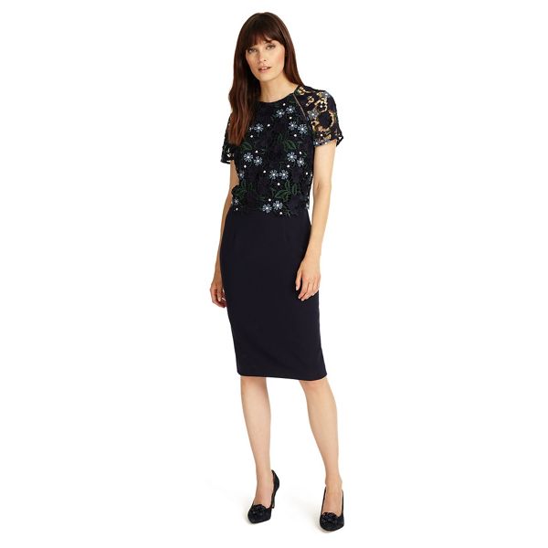 Phase Eight Dresses - Midnight margo lace dress