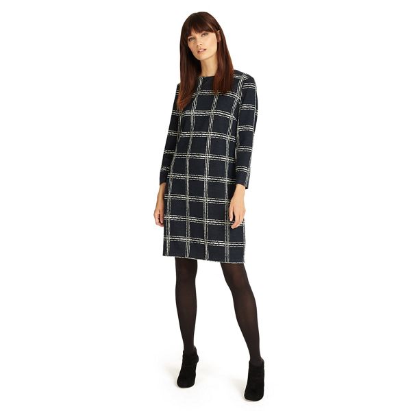 Phase Eight Dresses - Navy and Ivory sybil sketched check tunic