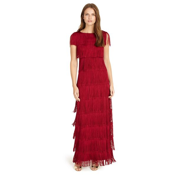 Phase Eight Dresses - Red ismay fringe dress