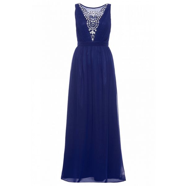 Outstanding Quiz Navy diamante embellished v-neck maxi dress 61252_274171 For Sale